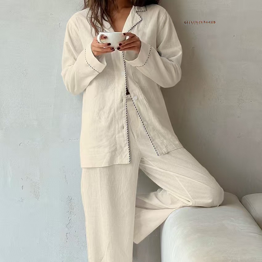 Bawełniany damski zestaw piżam – Linen Shirt Breathable recenzja i cena