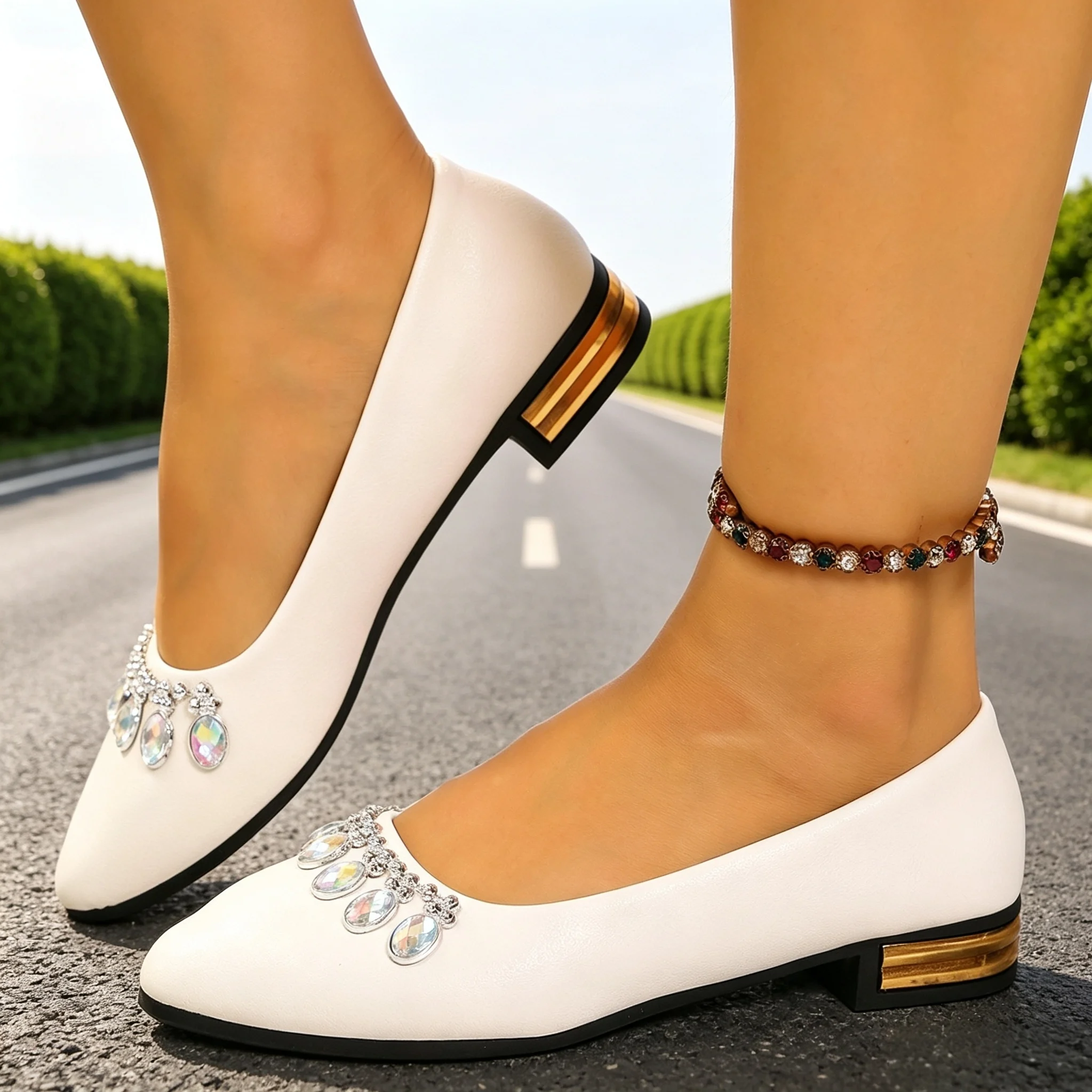 Damskie baleriny z ostrym nosk – Espadrille Slip On recenzja i cena