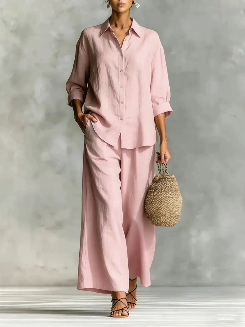 Damski nowy zestaw: koszula z  – Linen Shirt Breathable recenzja i cena